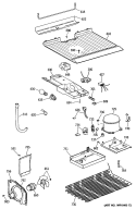Section Diagram and Parts List for TBX18NITDRAD  General Electric Refrigerator