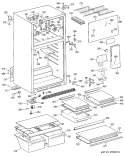 Section Diagram and Parts List for TBX16MASJRWH  General Electric Refrigerator