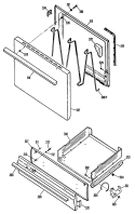 Section Diagram and Parts List for JGBS04EV1WH  General Electric Range