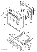 Section Diagram and Parts List for JGBS04GEV1WH  General Electric Range