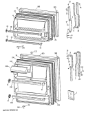 Section Diagram and Parts List for TBH14SATJLWH  General Electric Refrigerator