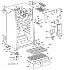 Section Diagram and Parts List for TBH14SATJLWH  General Electric Refrigerator