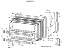FREEZER DOOR Diagram and Parts List for TBX18MAXBRAA  General Electric Refrigerator