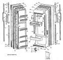 Section Diagram and Parts List for TFX22JAXAAA  General Electric Refrigerator