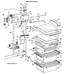 FRESH FOOD SECTION Diagram and Parts List for TFX22JAXAAA  General Electric Refrigerator