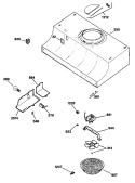 Section Diagram and Parts List for JV322V1AD  General Electric Range Hood