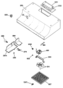 Section Diagram and Parts List for JV332V1AD  General Electric Range Hood
