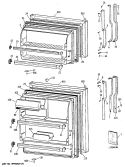 Part Location Diagram of WR17X3793 GE FRONT DOOR SHELF GESM