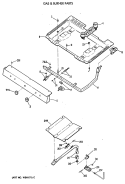 GAS & BURNER PARTS Diagram and Parts List for JGBS04PV2WH  General Electric Range