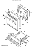 DOOR & DRAWER PARTS Diagram and Parts List for JGBS04GEV2AD  General Electric Range