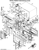 MICROWAVE OVEN Diagram and Parts List for RE86001  Hotpoint Microwave