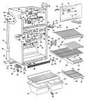 Section Diagram and Parts List for CTX18ELGRWH  Hotpoint Refrigerator