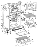Section Diagram and Parts List for CTX18KLGRWH  Hotpoint Refrigerator