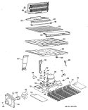 Section Diagram and Parts List for CTX18PLJRAD  Hotpoint Refrigerator