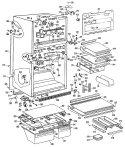 Section Diagram and Parts List for CTX22DLFLWH  Hotpoint Refrigerator