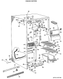 FREEZER SECTION Diagram and Parts List for CSX22GLK  Hotpoint Refrigerator