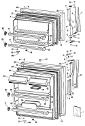 Section Diagram and Parts List for CTX18CLRLWH  Hotpoint Refrigerator