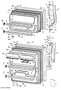 Section Diagram and Parts List for CTX18GLTRWH  Hotpoint Refrigerator