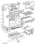 Section Diagram and Parts List for CTX18GLTRWH  Hotpoint Refrigerator