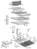 Section Diagram and Parts List for CTX18GLTRWH  Hotpoint Refrigerator