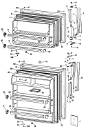 Section Diagram and Parts List for CTX18LLMRWH  Hotpoint Refrigerator