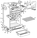 Section Diagram and Parts List for CTX18LLMRWH  Hotpoint Refrigerator