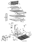 Section Diagram and Parts List for CTX18LLMRWH  Hotpoint Refrigerator