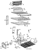 Section Diagram and Parts List for CTX21GLMRAD  Hotpoint Refrigerator