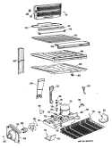 Section Diagram and Parts List for CTXW25DLRRWH  Hotpoint Refrigerator