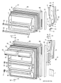 Section Diagram and Parts List for CTX16AMERAD  Hotpoint Refrigerator