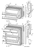 Section Diagram and Parts List for CTX14AMERWH  Hotpoint Refrigerator