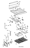 Section Diagram and Parts List for CTX14AMERWH  Hotpoint Refrigerator