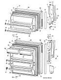 Section Diagram and Parts List for CTX14CMERAD  Hotpoint Refrigerator