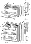 Section Diagram and Parts List for CTX14CPBLWH  Hotpoint Refrigerator