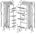 Section Diagram and Parts List for CSX20EMA  Hotpoint Refrigerator