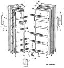 Section Diagram and Parts List for CSX20LLR  Hotpoint Refrigerator