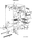 FREEZER SECTION Diagram and Parts List for CSX20LLR  Hotpoint Refrigerator