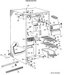 FREEZER SECTION Diagram and Parts List for CSXC22GMA  General Electric Refrigerator