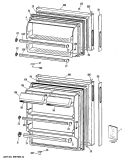Section Diagram and Parts List for CTEY14CPHRWH  Hotpoint Refrigerator