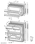 Part Location Diagram of WR38X1540 GE HANDLE POCKET DOOR FF