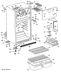 Section Diagram and Parts List for CTEY14EPHRAD  Hotpoint Refrigerator