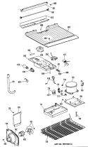 Section Diagram and Parts List for CTEY16CPERWH  Hotpoint Refrigerator