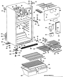 Section Diagram and Parts List for CTHY16EPERWH  Hotpoint Refrigerator