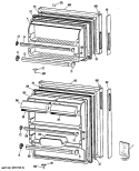 Section Diagram and Parts List for CTHY16EPHRWH  Hotpoint Refrigerator