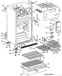 Section Diagram and Parts List for CTHY16EPHRWH  Hotpoint Refrigerator