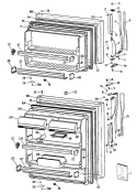 Section Diagram and Parts List for CTX19GPKRWH  Hotpoint Refrigerator