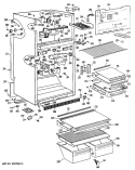 Section Diagram and Parts List for CTX19GPKRWH  Hotpoint Refrigerator