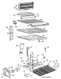 Section Diagram and Parts List for CTX19GPKRWH  Hotpoint Refrigerator