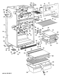 Part Location Diagram of WR71X2112 GE SHELF CANT