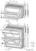 Part Location Diagram of WR38X1553 GE HANDLE POCKET DOOR FF